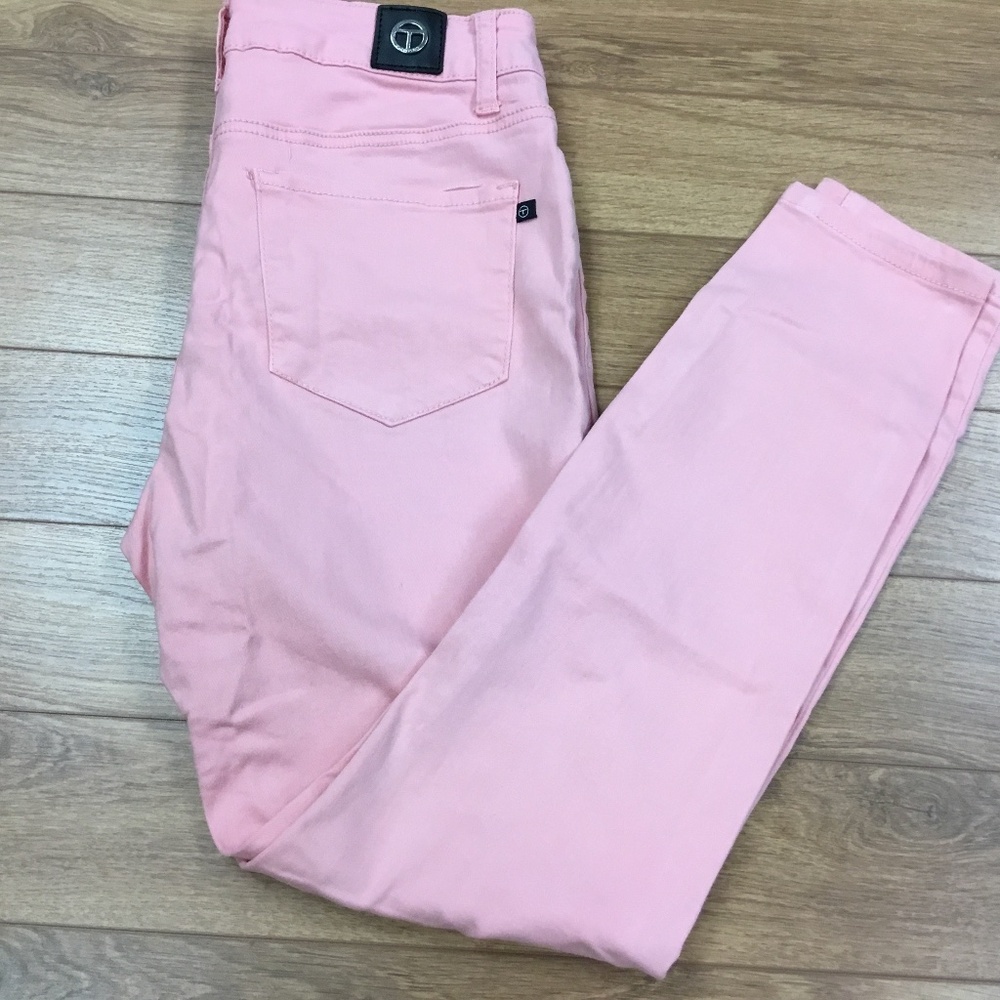 Tamari Amelia Button fly Skinny Jeans size 6 pink